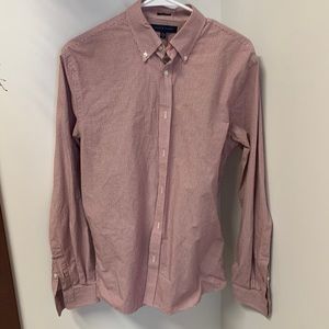 Tommy Hilfiger Maroon & White Plaid Button Down